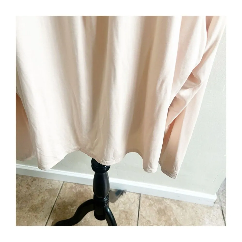 Stylus 3X Women’s Sand Wash Tee Peach Tan NWT Activewear Scoop Neck Modal Blend - Image 9