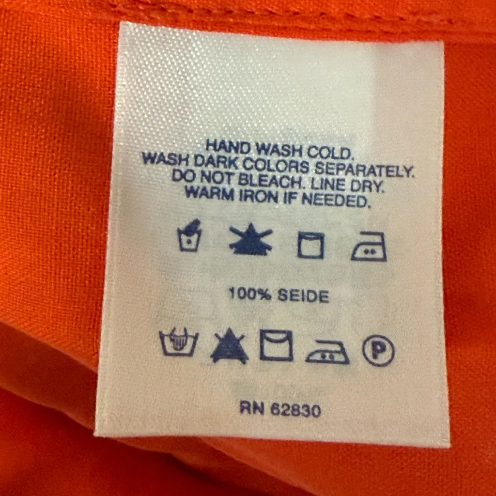 LANDS END NWOT Vibrant Orange Button-Up Dress - Image 8