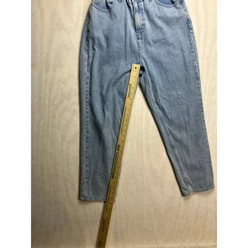 PacSun Womens Mom Jeans Light Wash High Rise Elastic Waist Denim Size L - Image 7