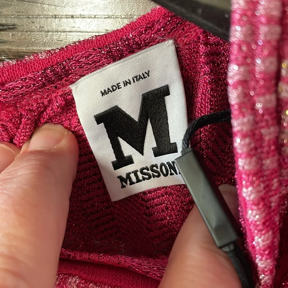 M Missoni Textured Knit Midi Dress Pink - Image 6