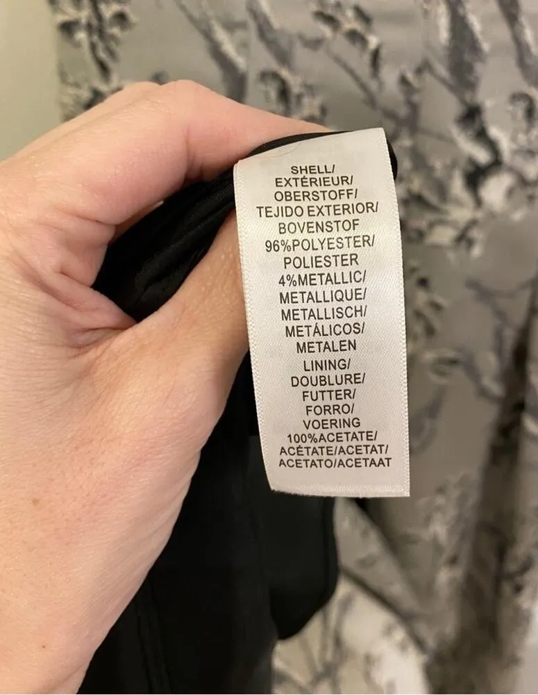 Aidan Mattox Silver Gray Floral Brocade Jacquard A-line Gown Prom Dress Size 0 - Image 11