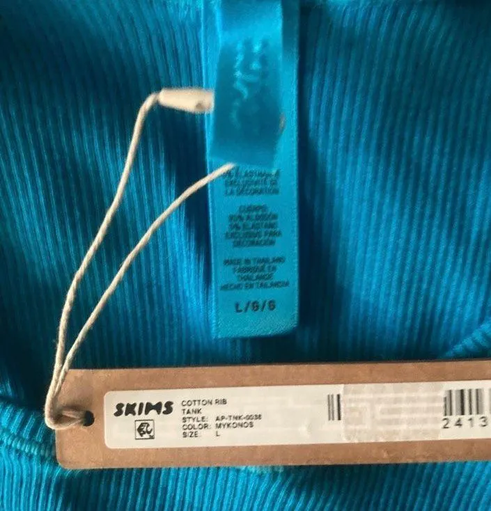 Cotton Ribbed Tank Top L - Image 3