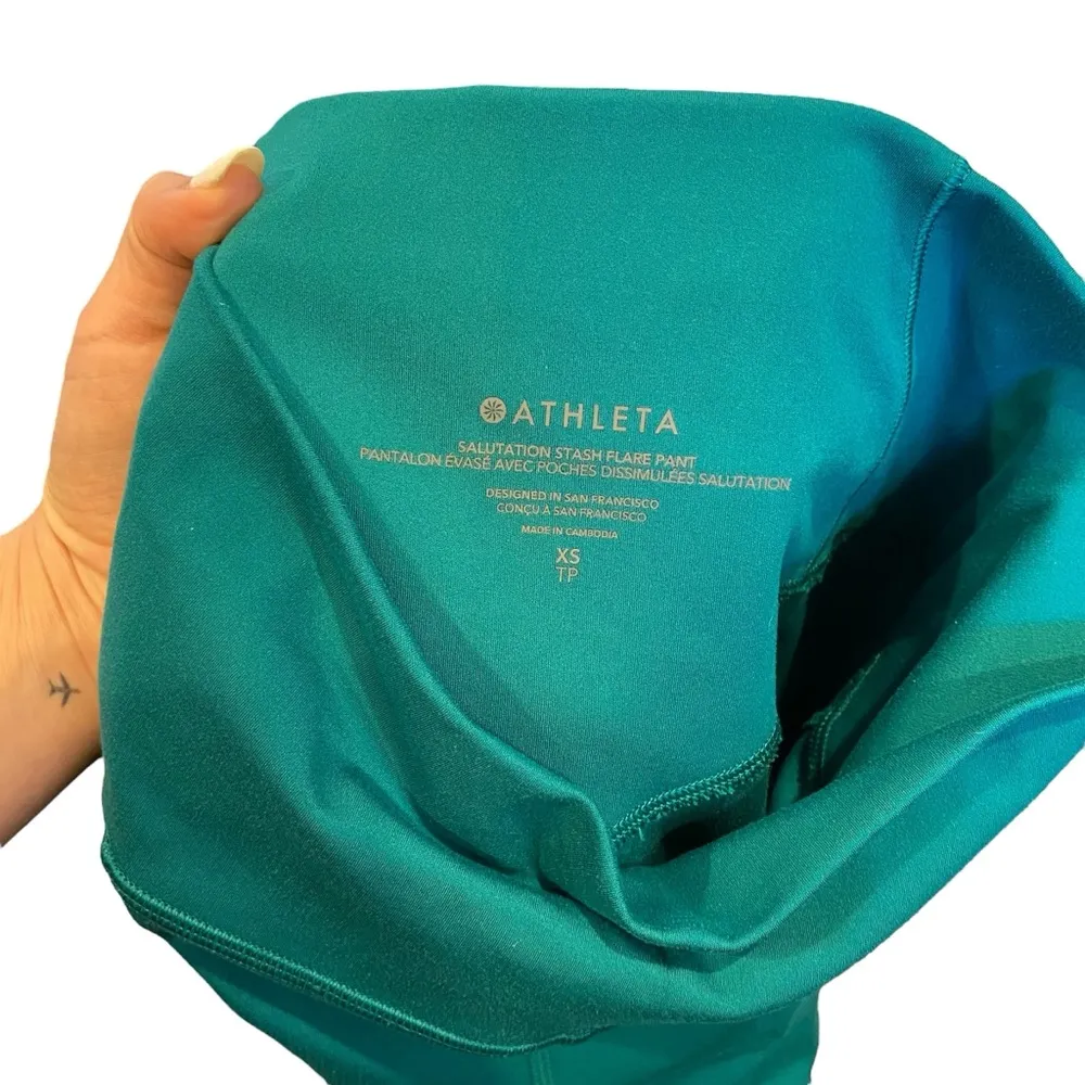 Athleta Salutation Stash Flare Pant Emerald Green - Image 7