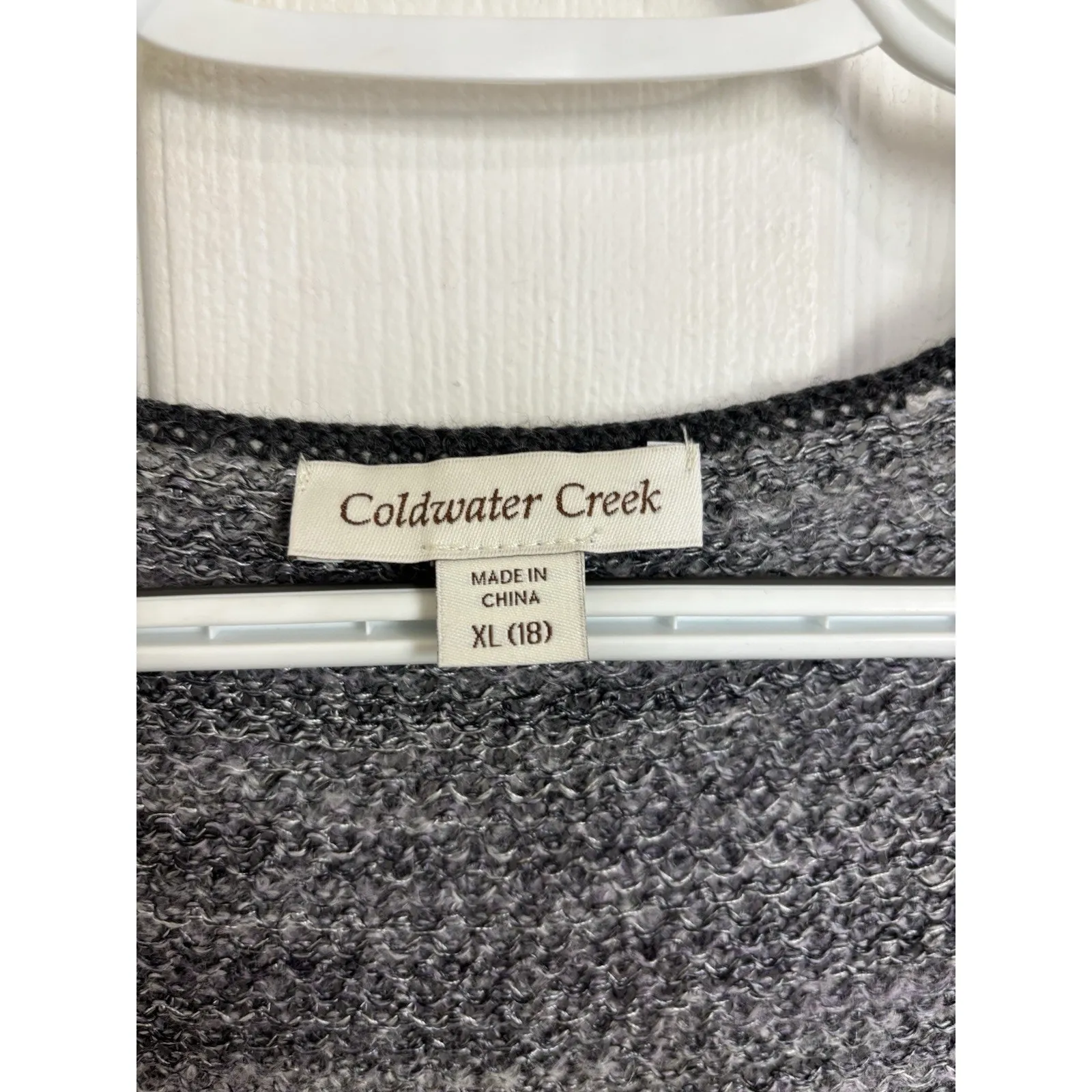 Coldwater Creek Wool Mohair Blend Sweater Vest Cardigan Size XL Long Line Cozy - Image 4
