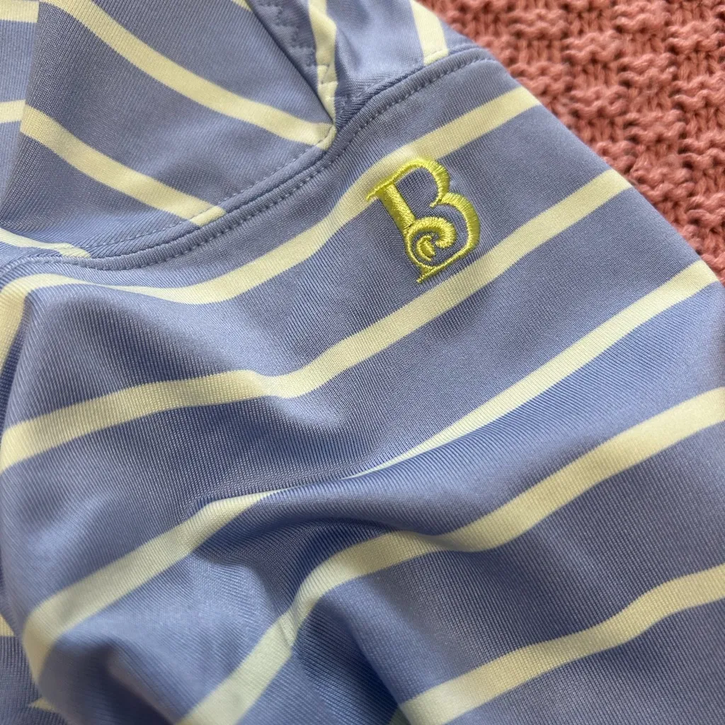 Zero restrictions women .Blue and White Cowl Neck Striped pullover Blue Size XS - Image 13