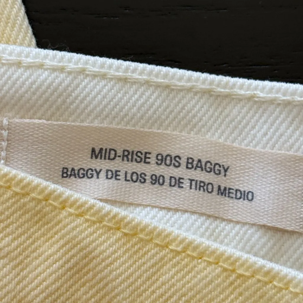 Universal Thread Mid Rise 90s Baggy Jeans Yellow Size 6 NWT - Image 7