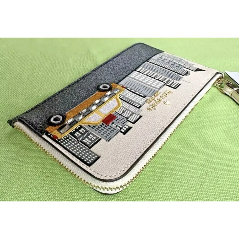 Kate Spade NYC Big Apple L-Zip Wristlet Cab City Scene KJ059 NWT $129 - Image 7