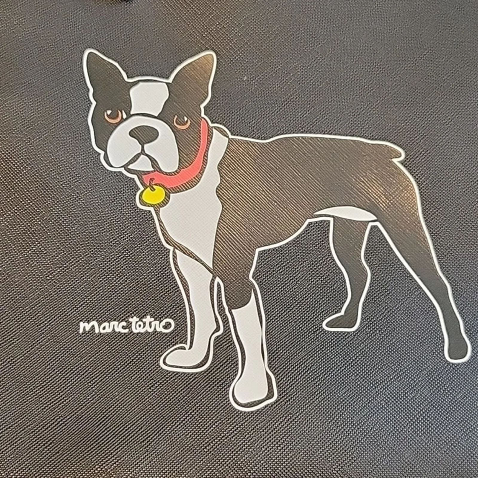 MARC TETRO black crossbody w/ Boston Terrier with adjustable strap New w/o Tag Black - Image 2