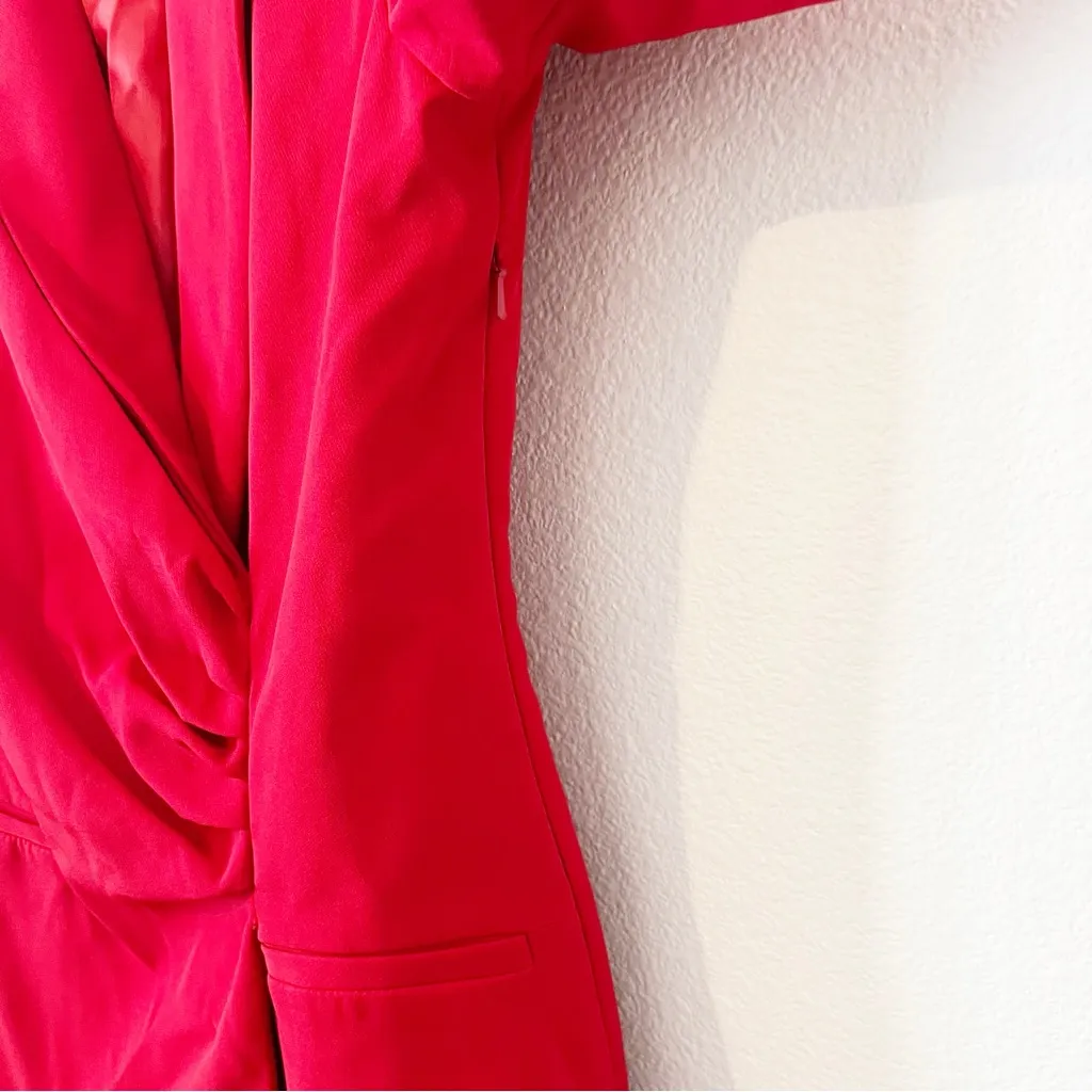 NWT NEW Miss Selfridge blazer dress with ruched detail in red US 4 - Image 7