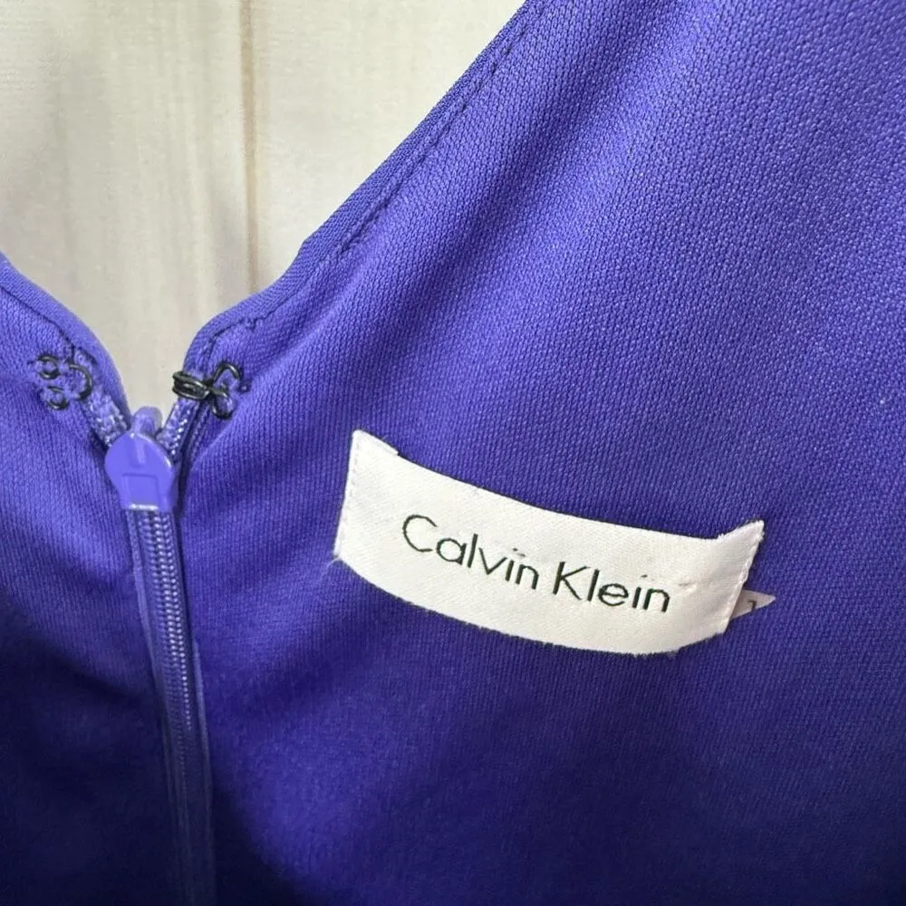 Calvin Klein Women’s 10 Ruched Sleeveless Dress Career Workwear - Image 2