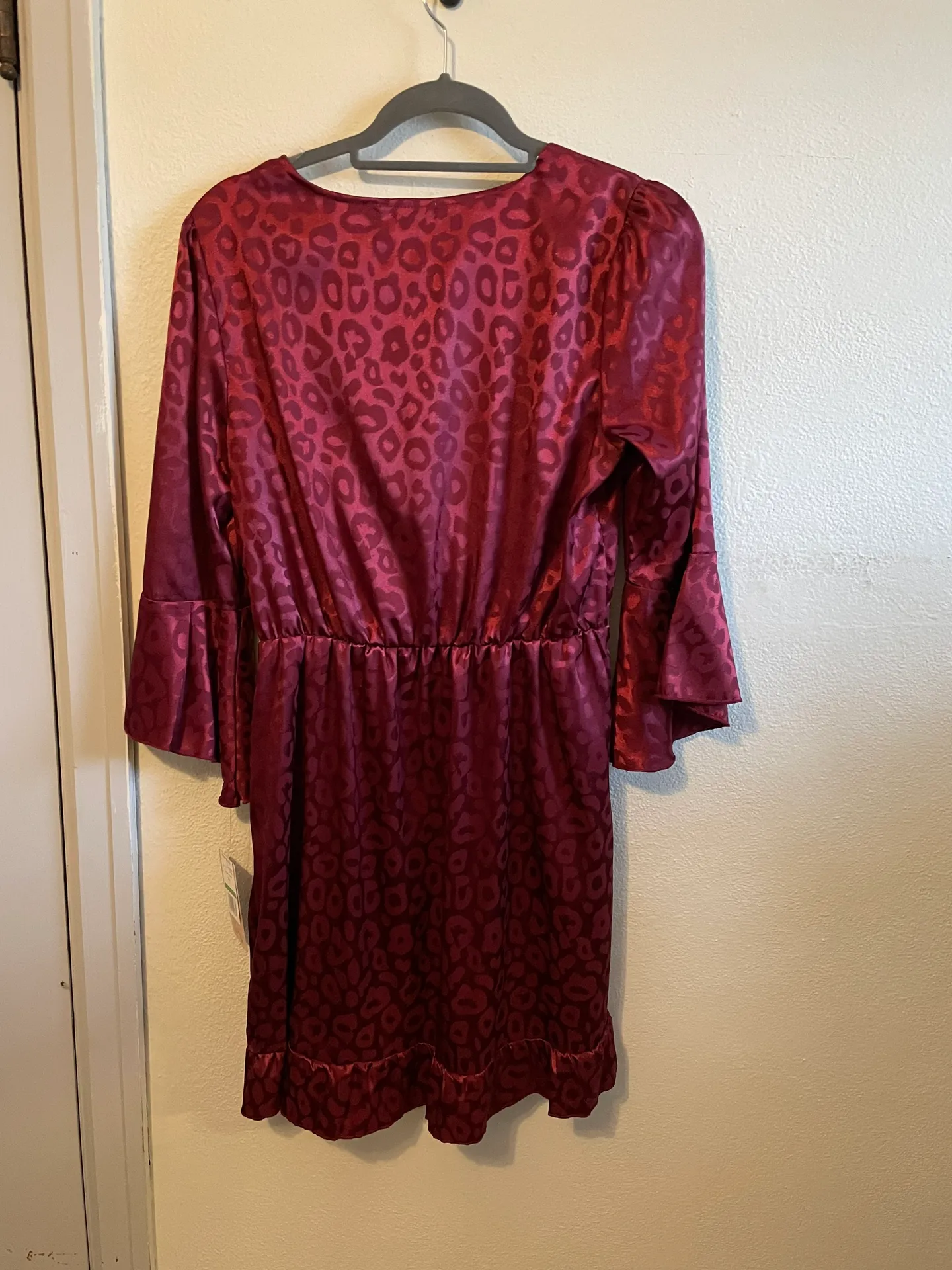 Charmed Hearts Leopard Satin Dress - Image 6