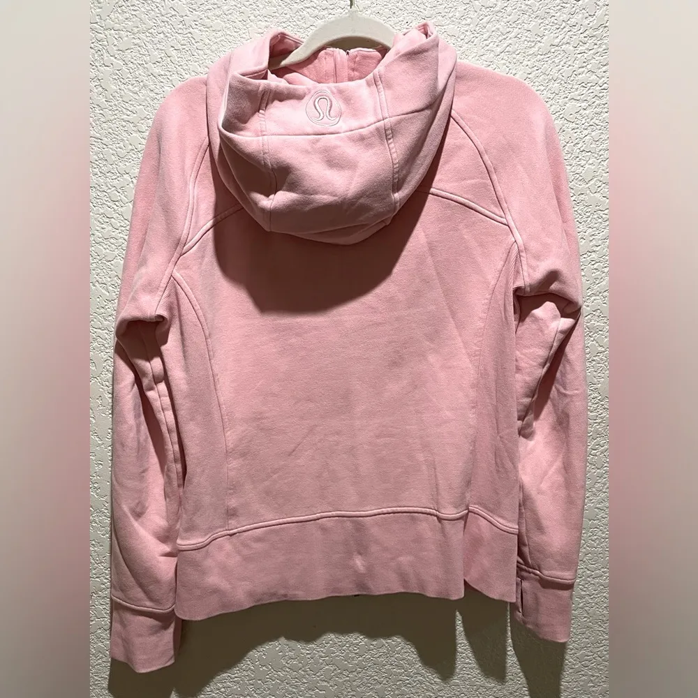 Lululemon Scuba Hoodie Jacket Full Zipper Light Cotton Fleece Super Soft Pink 10 - Image 7