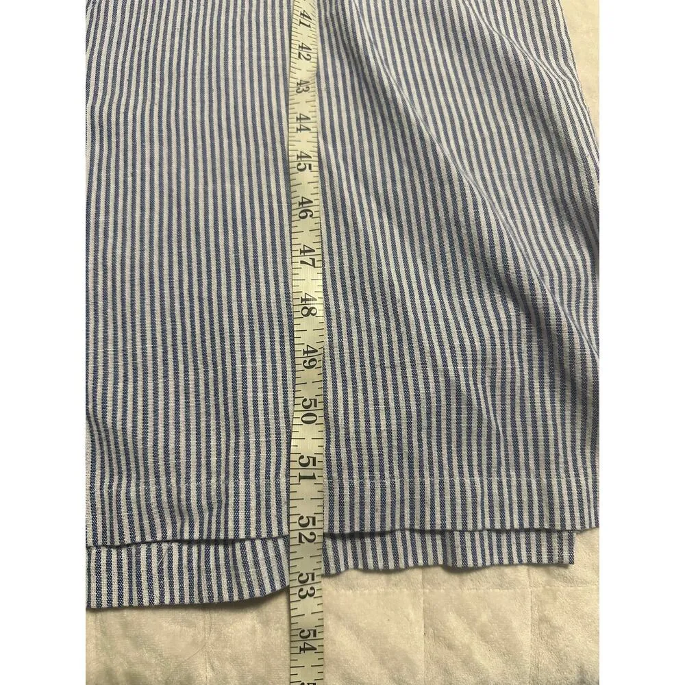 Zanzea Loose Striped Button Maxi Shirt Dress Plus Size XXL Blue White Coastal - Image 7