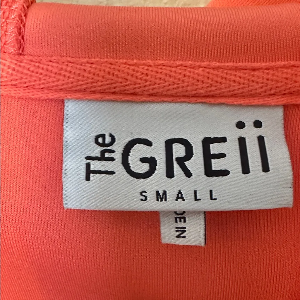 THE GREII Neon Orange Hoodie Size Small‎ - Image 3