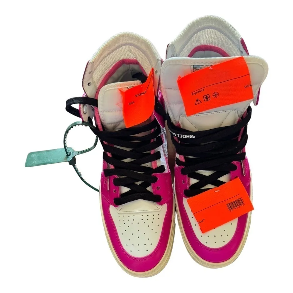 Off White & Fuchsia Off-Court 3.0 High Top Size 41 NWOT - Image 4