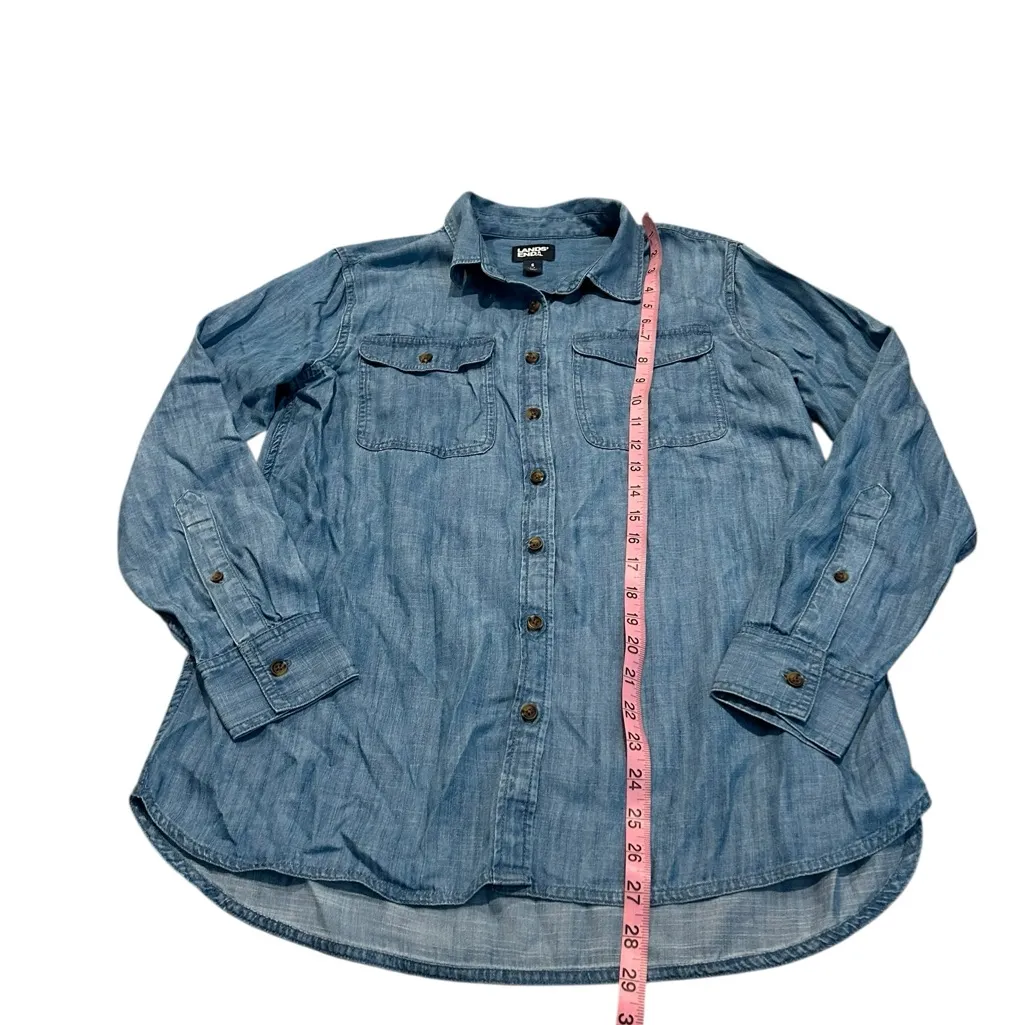 LANDS END chambray button down - Image 2