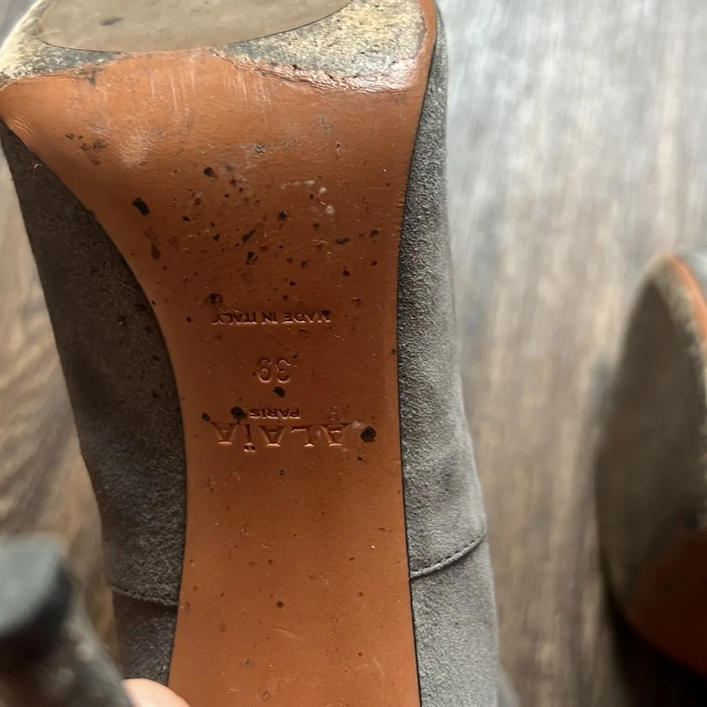 Alaia Gray Boot Heels Size 8 - Image 10