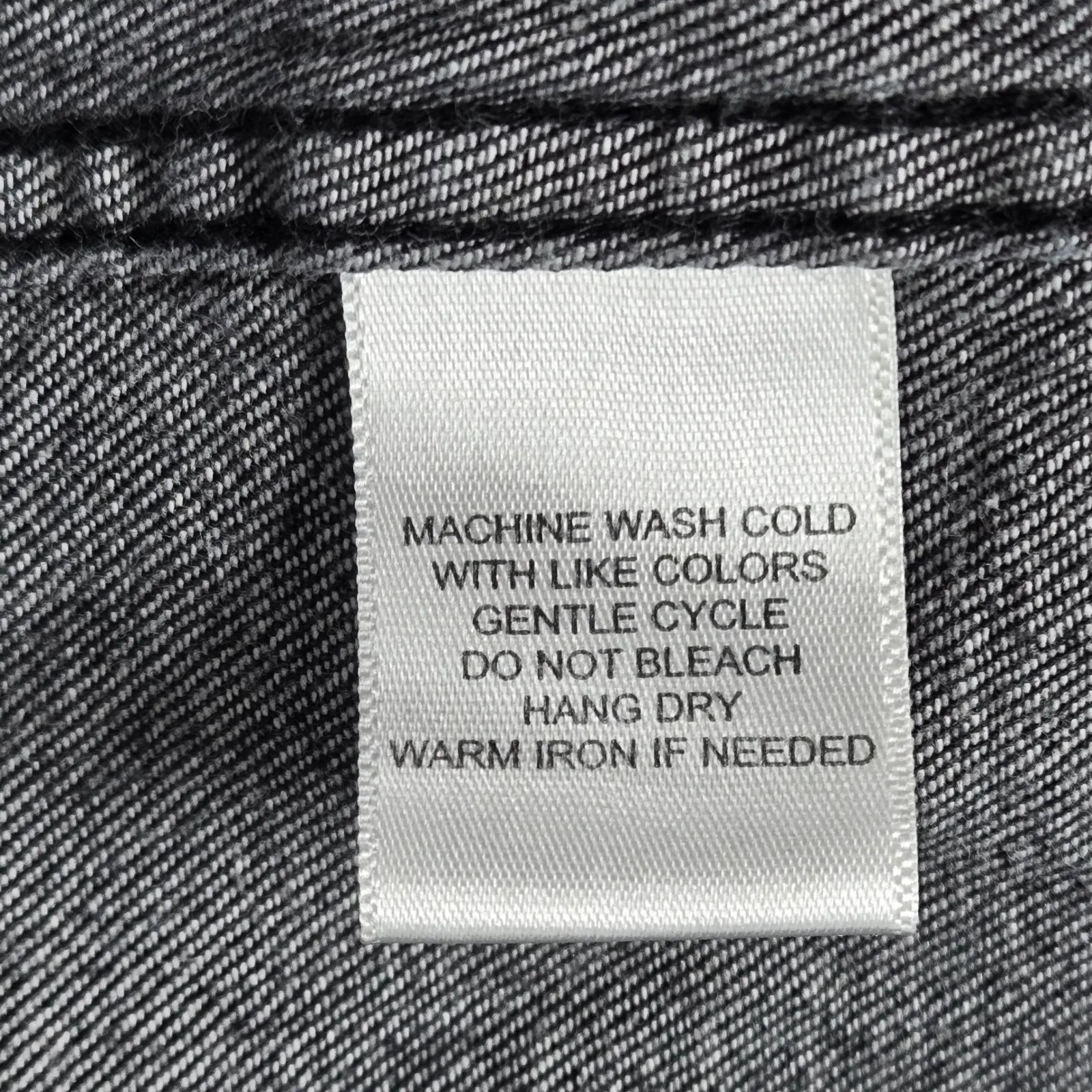 UNTUCKit Women Charcoal Gray Denim Western Pearl Snap Button Down Shirt Becky 12 - Image 6