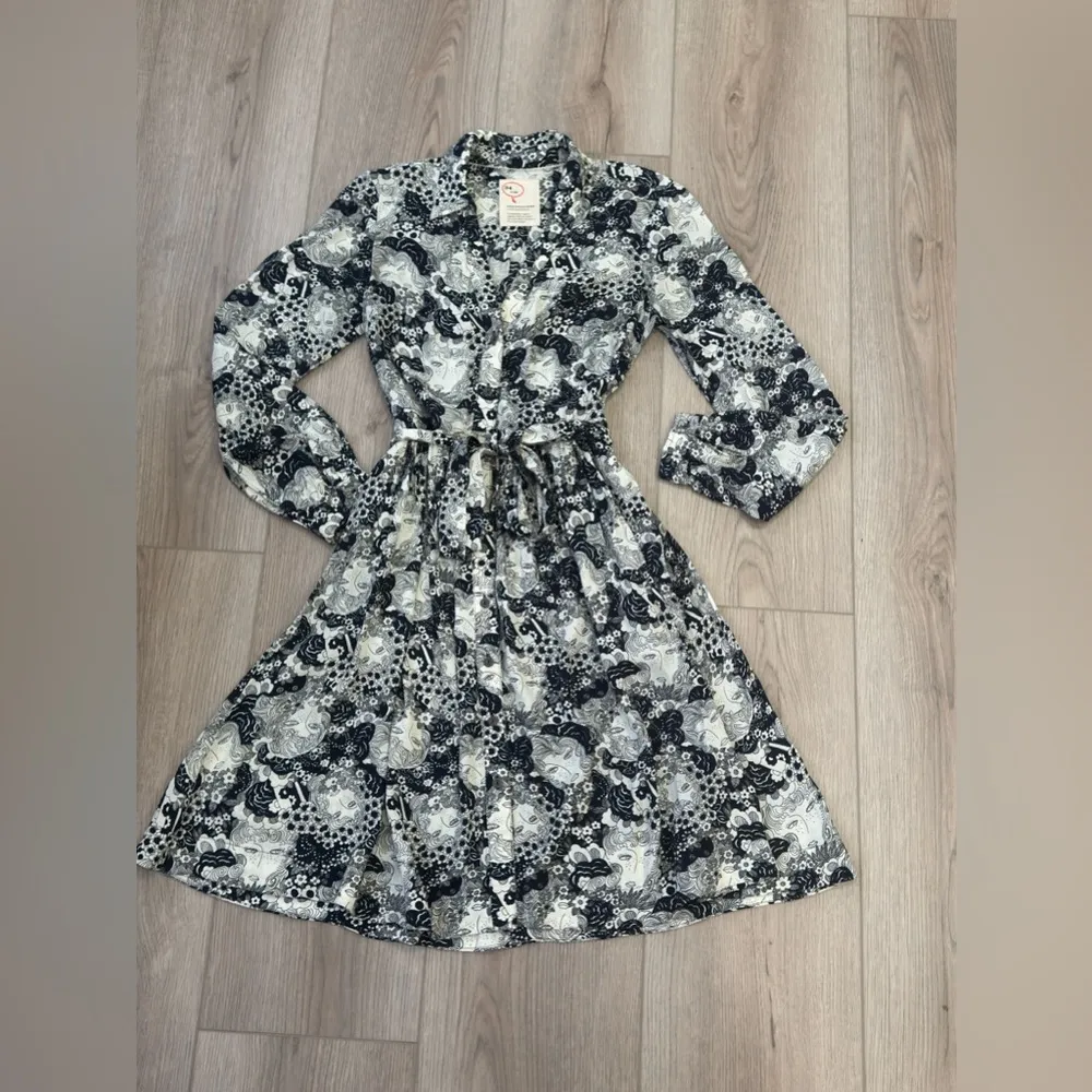 ANTHROPOLOGIE Black and White Patterned Dress 🖤🤍 - Image 12