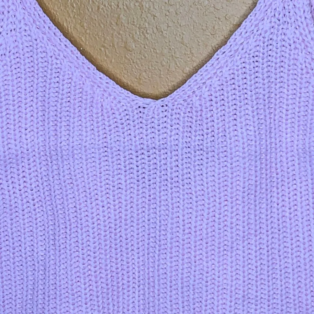 American Apparel Crop Top Pink V-Neck Sleeveless Sweater New XS - Image 3