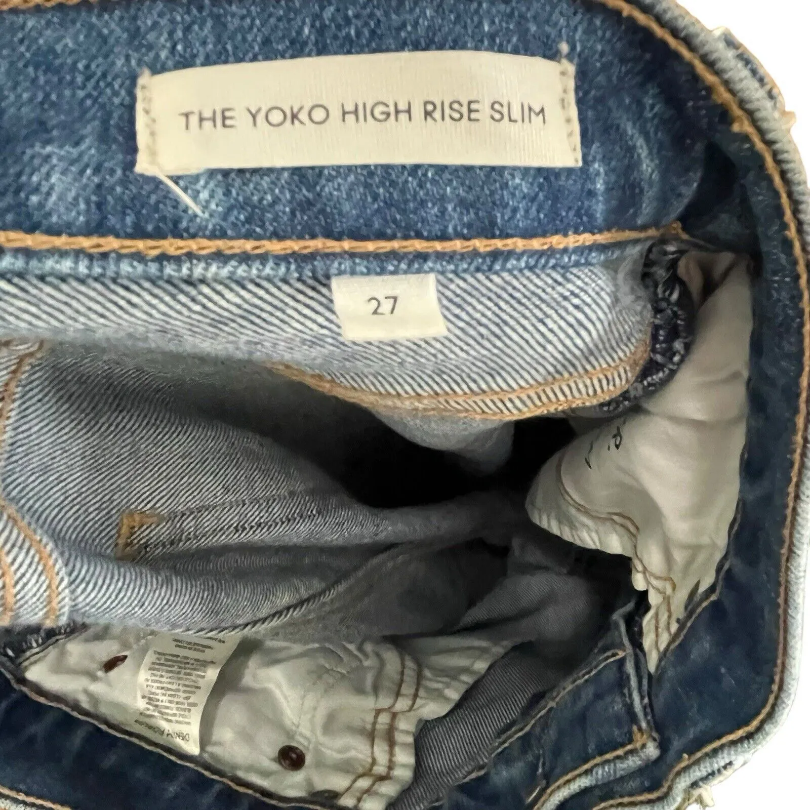 Aritzia Denim Forum The Yoko High Rise Slim Jeans Organic Cotton Denim Womens 27 - Image 8