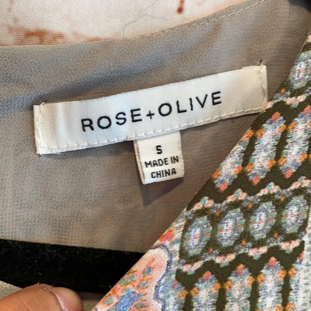 Rose and Olive mixed Media tank top boho career S - Image 3