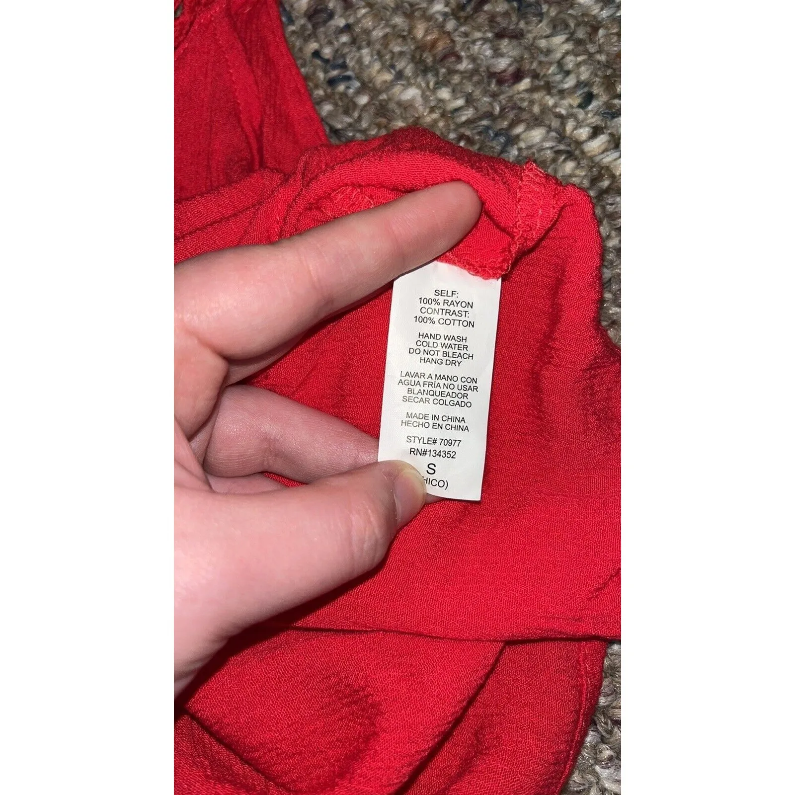 Women’s ambiance apparel red v - Image 6