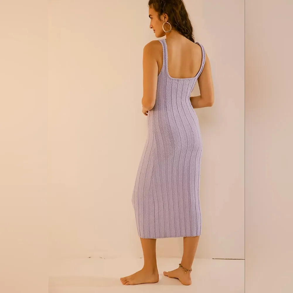 NWT Free People Santos Sweater Midi Color: Little Lavender Size M - Image 2