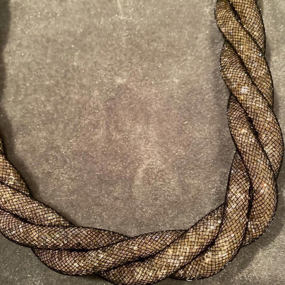 BOUTIQUE Chunky Stretch Braided Choker Green - Image 6