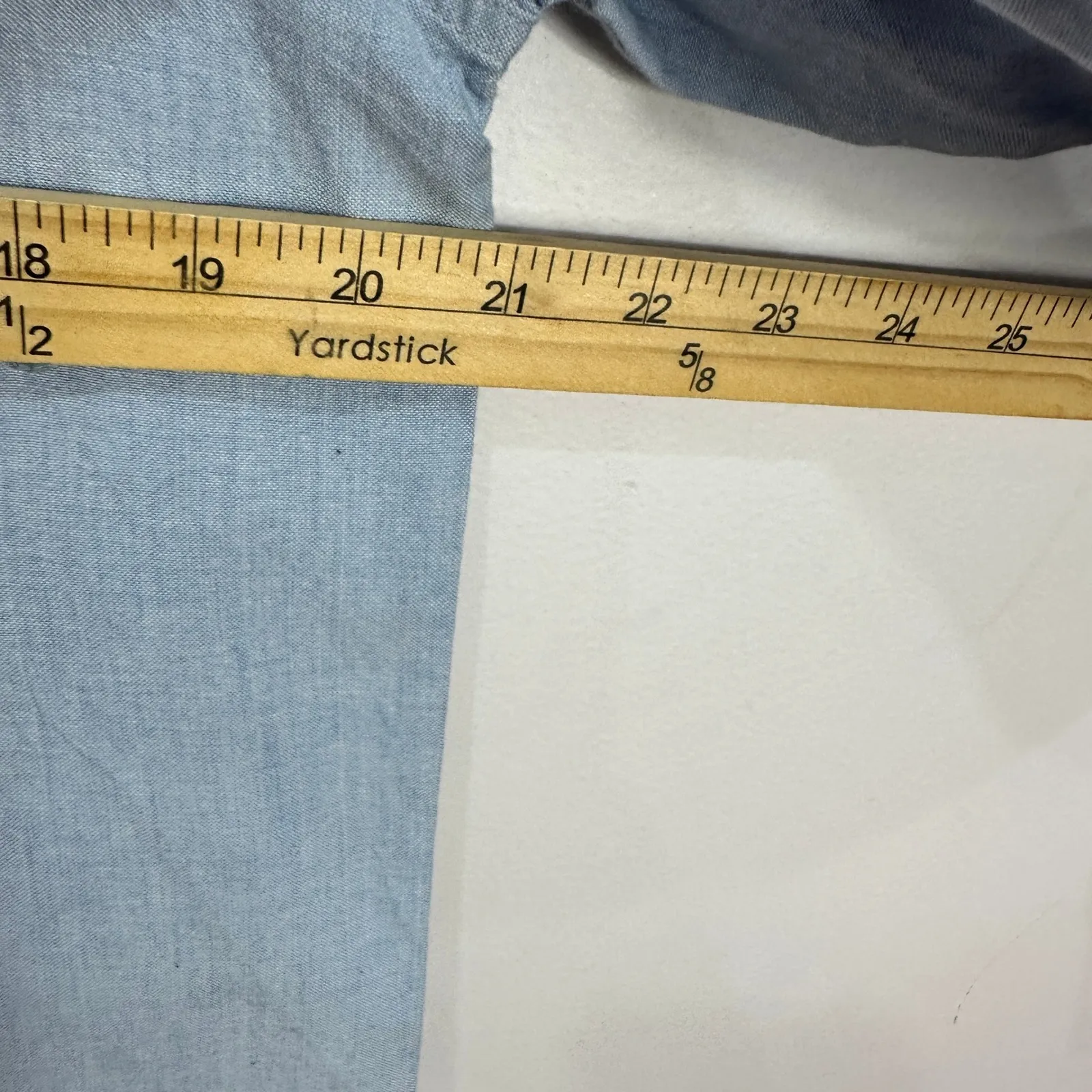 Quacker Factory Button Up Shirt Womens Small Floral Butterfly Sequin Embroidered Blue - Image 7