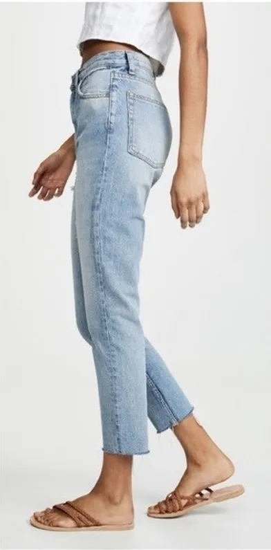 Boyish Billy Jeans in Taxi Driver Womens 27 Distressed Raw Hem High Rise Casual Blue - Image 1