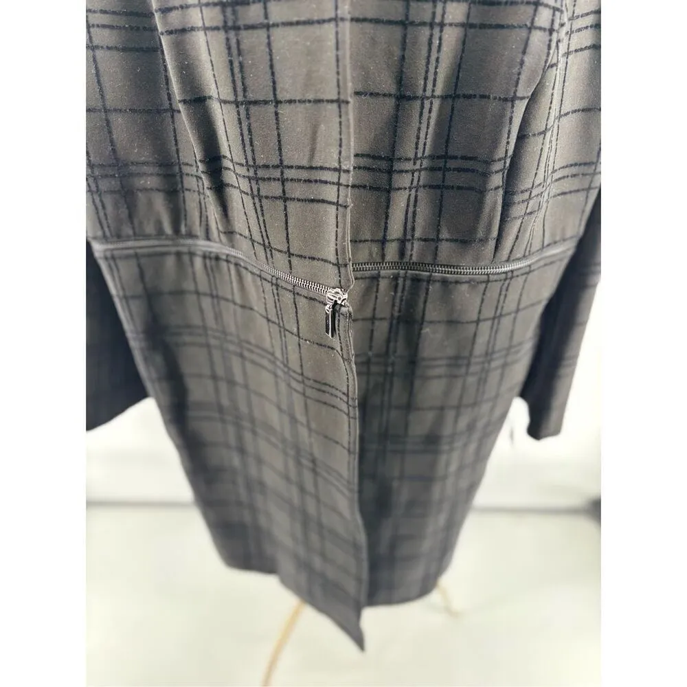 Alfani Black on Black Stripped Grid Jacket Women’s Plus Size 18W NWT - Image 9