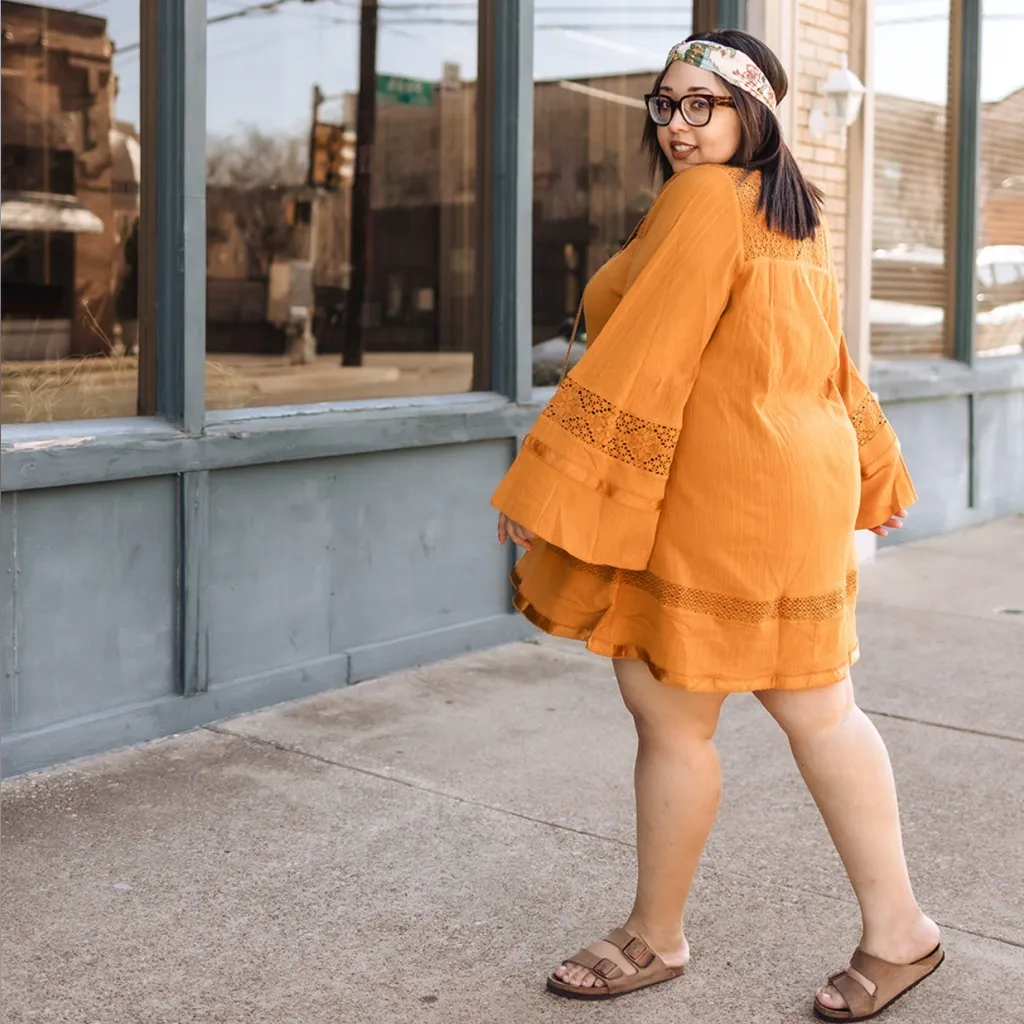 Spell Serenade Tunic Dress Marigold Orange Size 3X - Image 2