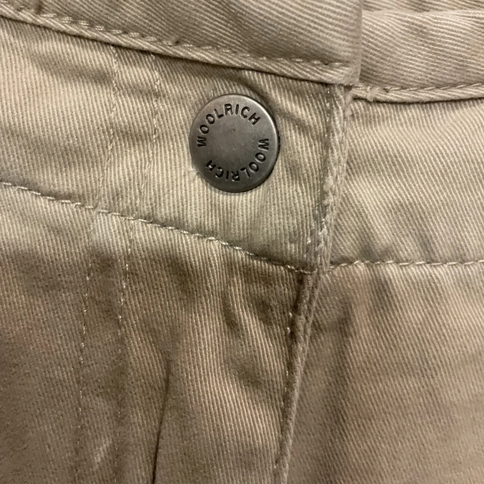 Woolrich The Original Outdoor Khaki Straight Pants Cuffed Ankle Casual‎ Sz 16 - Image 4