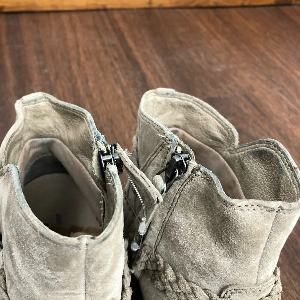Teva Delavina Taupe Suede Leather Ankle Short Boot Sz 6.5 Braided Details NEW - Image 8
