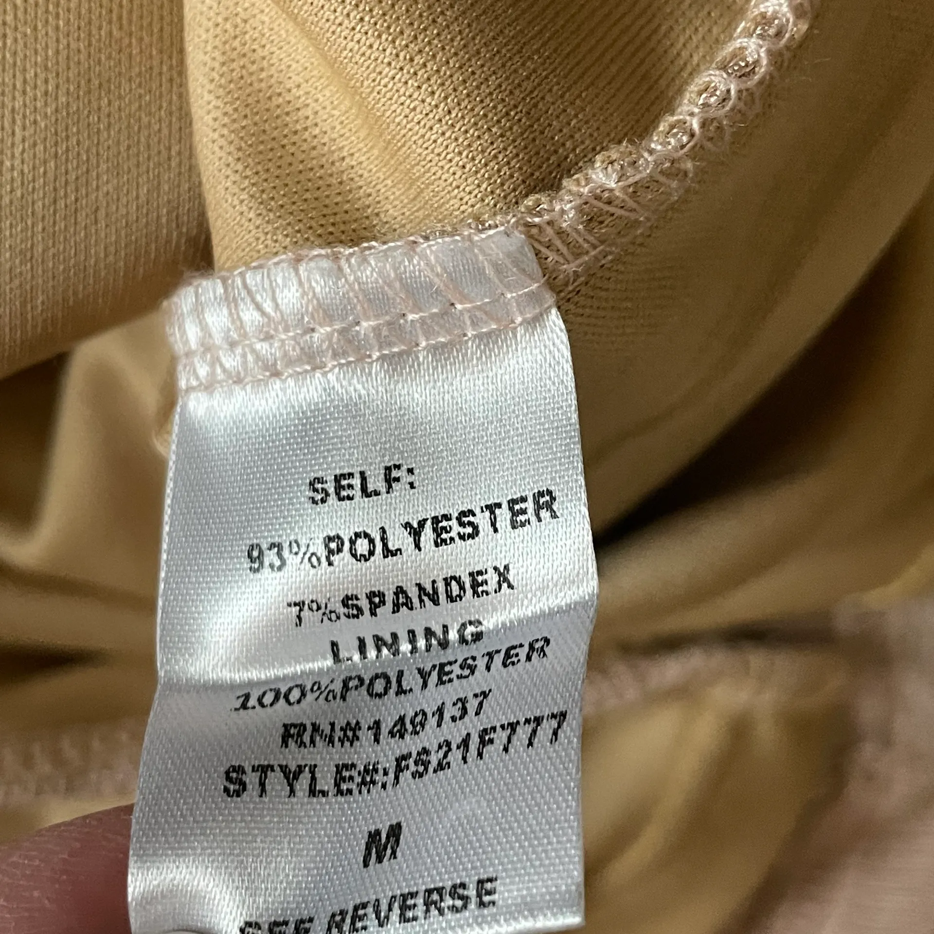 Fiestar NWT Nude Bodycon Min Dress with CrissCross Straps in Front Size Medium - Image 12