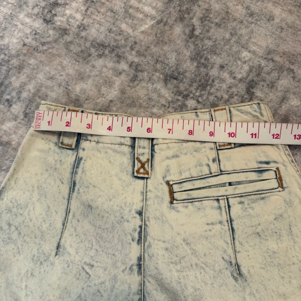 Buzics No Problem! Vintage Denim Acid Wash Mom Shorts size 5/6 - Image 8