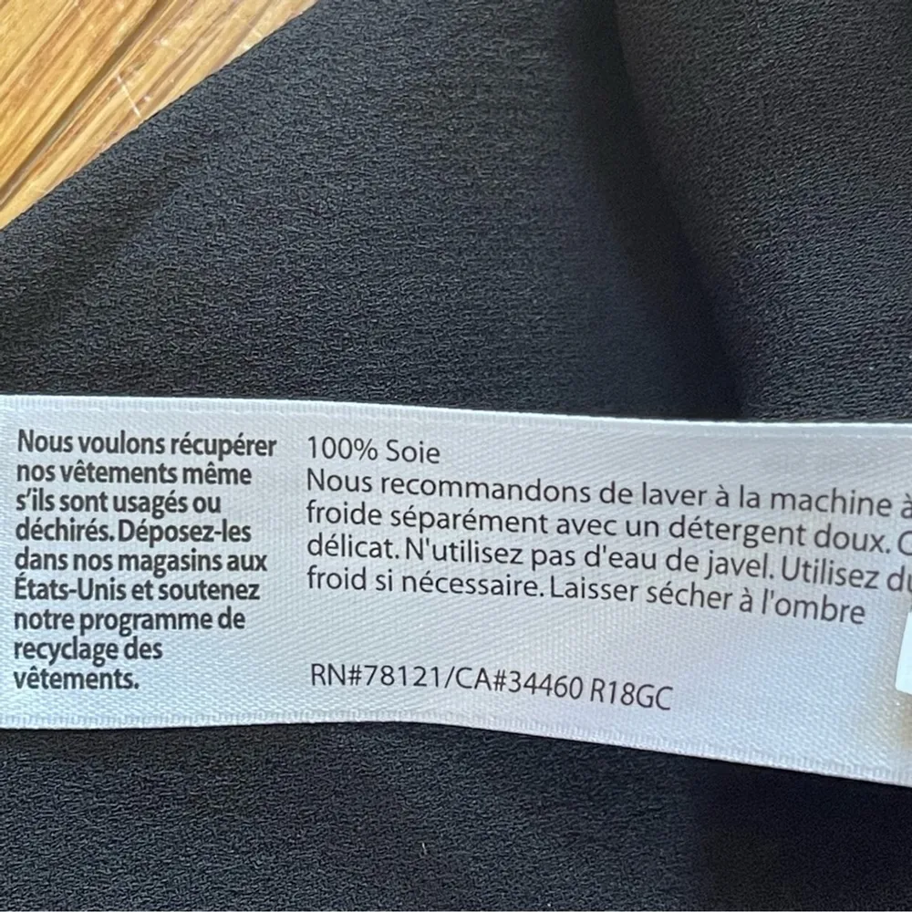 Eileen Fisher Silk Georgette Crepe Black Wide-Leg Pant, Beach, Ankle Length M - Image 12