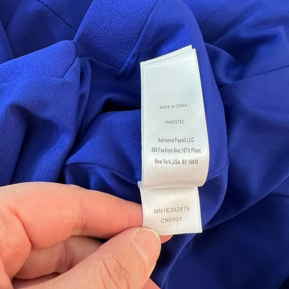 Aiden Mattox royal blue off the shoulder side slit sheath dress size 2 - Image 13