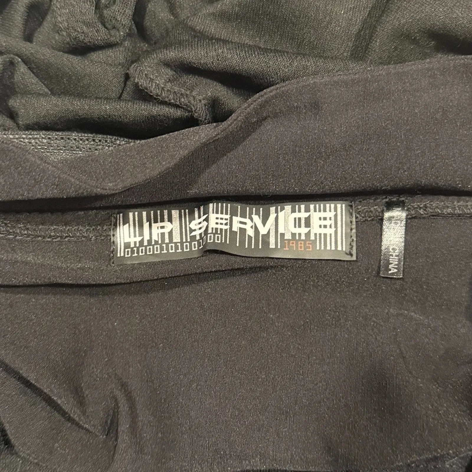 Vintage Lip Service Goth Punk Steampunk Cyber Sniper Black Hooded Top XS - Image 12