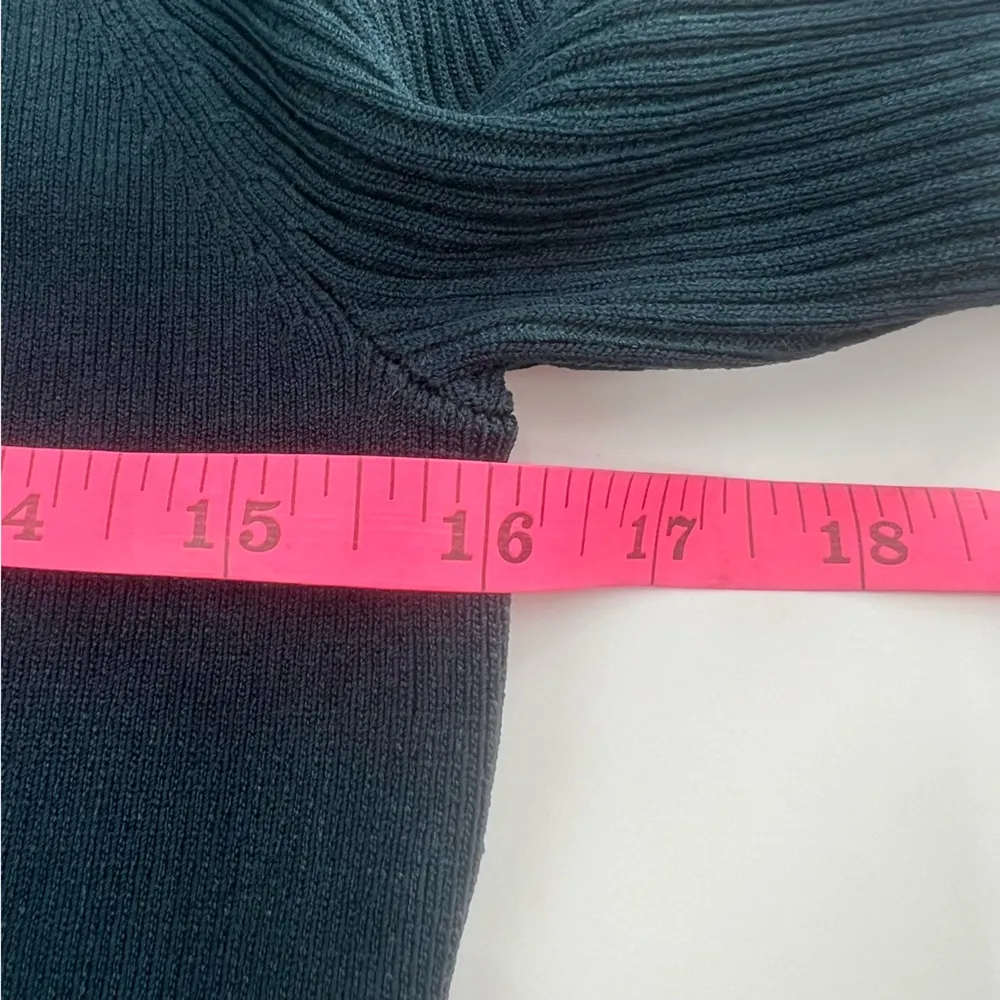 REISS Lexi Zip Neck Top teal sz M - Image 10