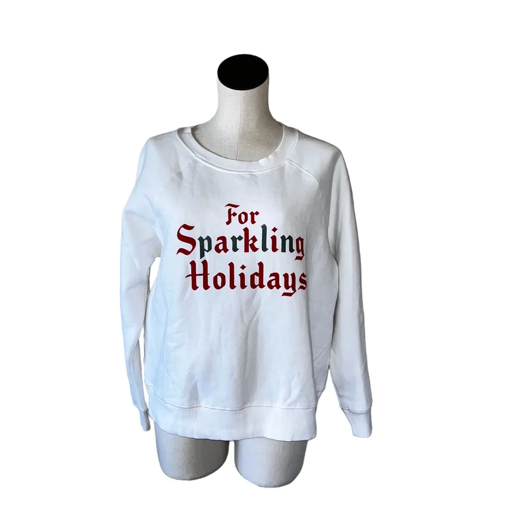 NWT Wildfox Sparkling Holidays Sweatshirt Oversized Small - Image 12