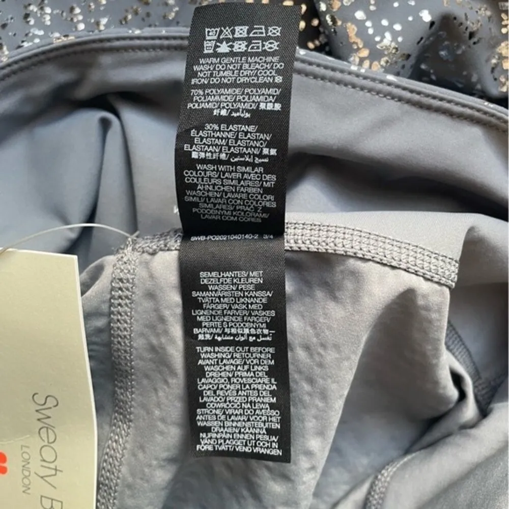 NWT Sweaty Betty Goddess 7/8 Workout Legging Gray Silver Foil Size Small NEW - Image 13