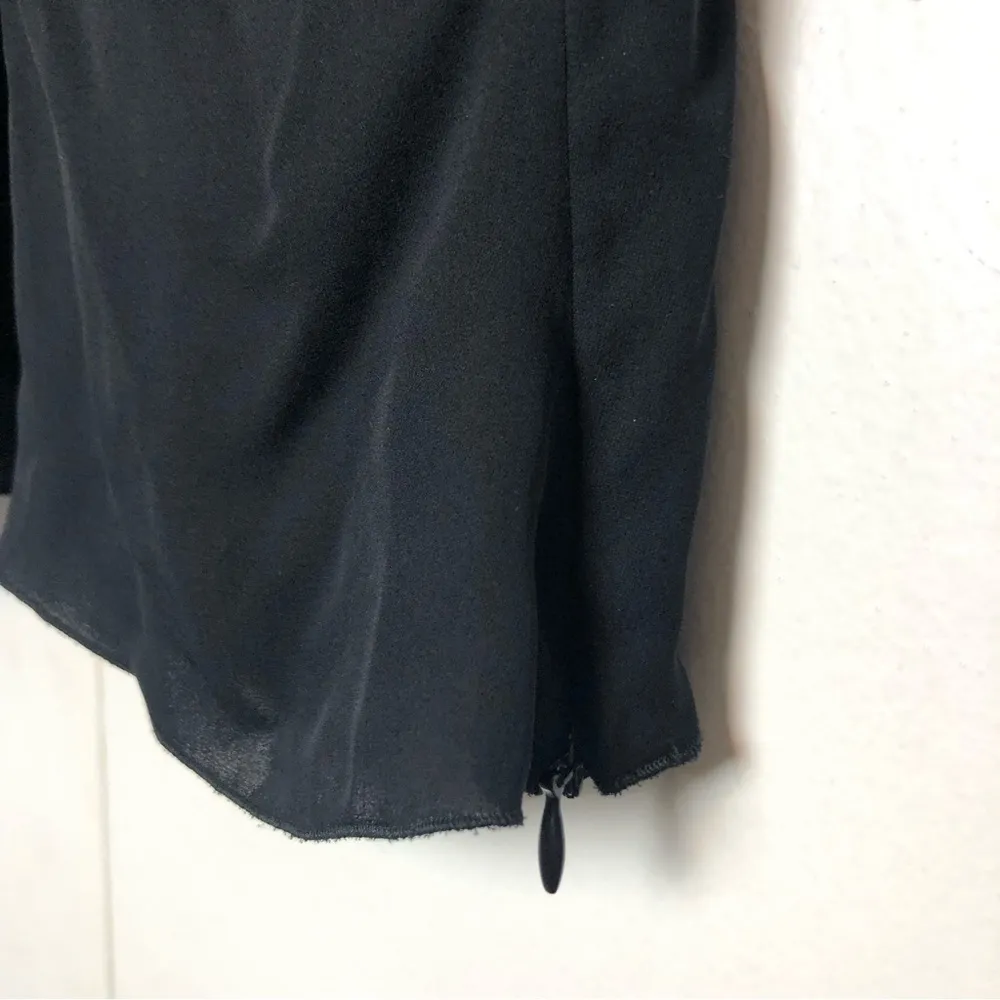 Armani Collezioni V Neck Blouse Short Sleeve Black - Image 4