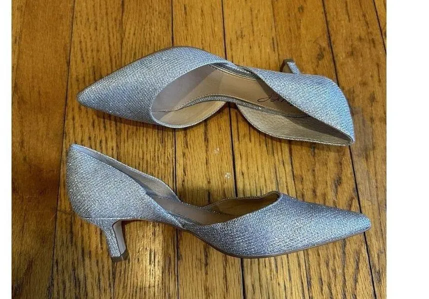 Jewel Badgley Mischka Dotty Glitter D’orsay Kitten Heel Size 5 EUC - Image 7