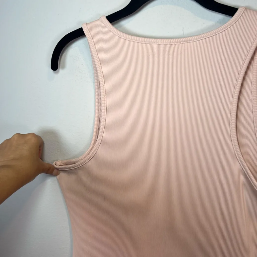 WHBM For Me Ribbed Stretch Tank Top Rose Smoke Pullover Racerback Flattering  XL - Image 10