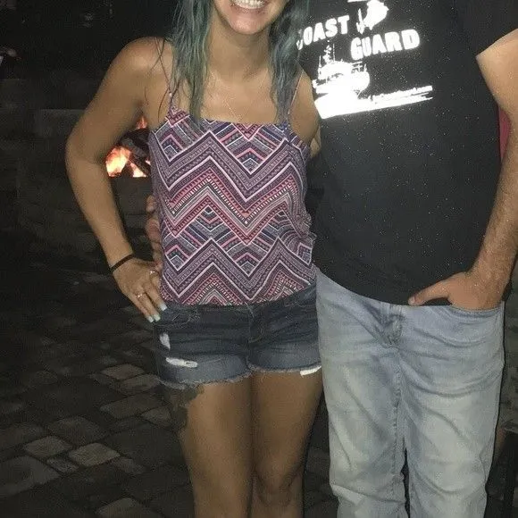 Divided H&M Aztec Patterned Blue, Pink and Purple Crop Top Tank Top Size 2 - Image 3