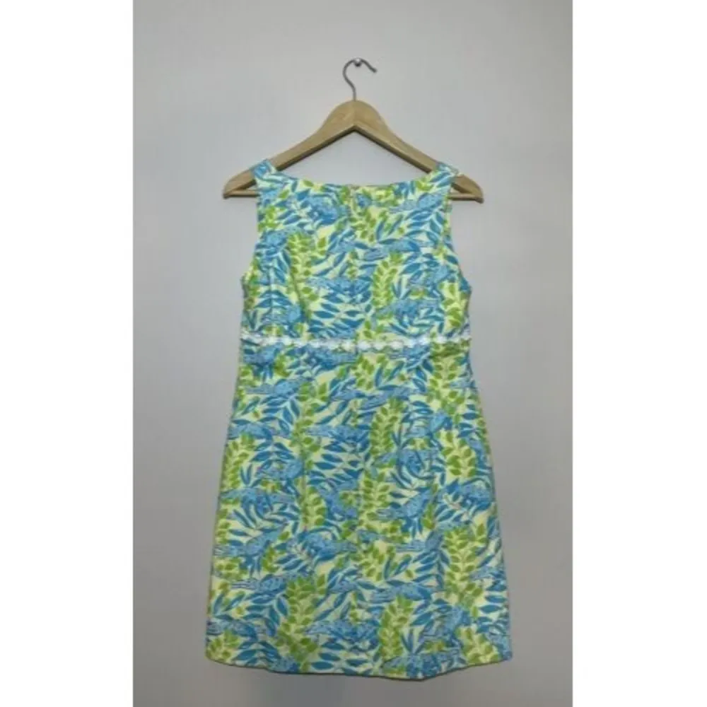 Vintage Lilly Pulitzer Dress Alligator Print Size 6 - Image 3