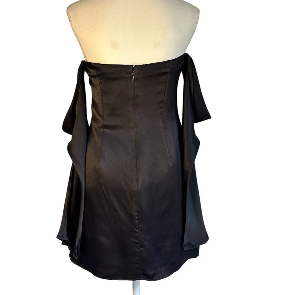 Camila Coelho Charlie Mini Dress in Black Medium New Womens Cocktail Party - Image 8