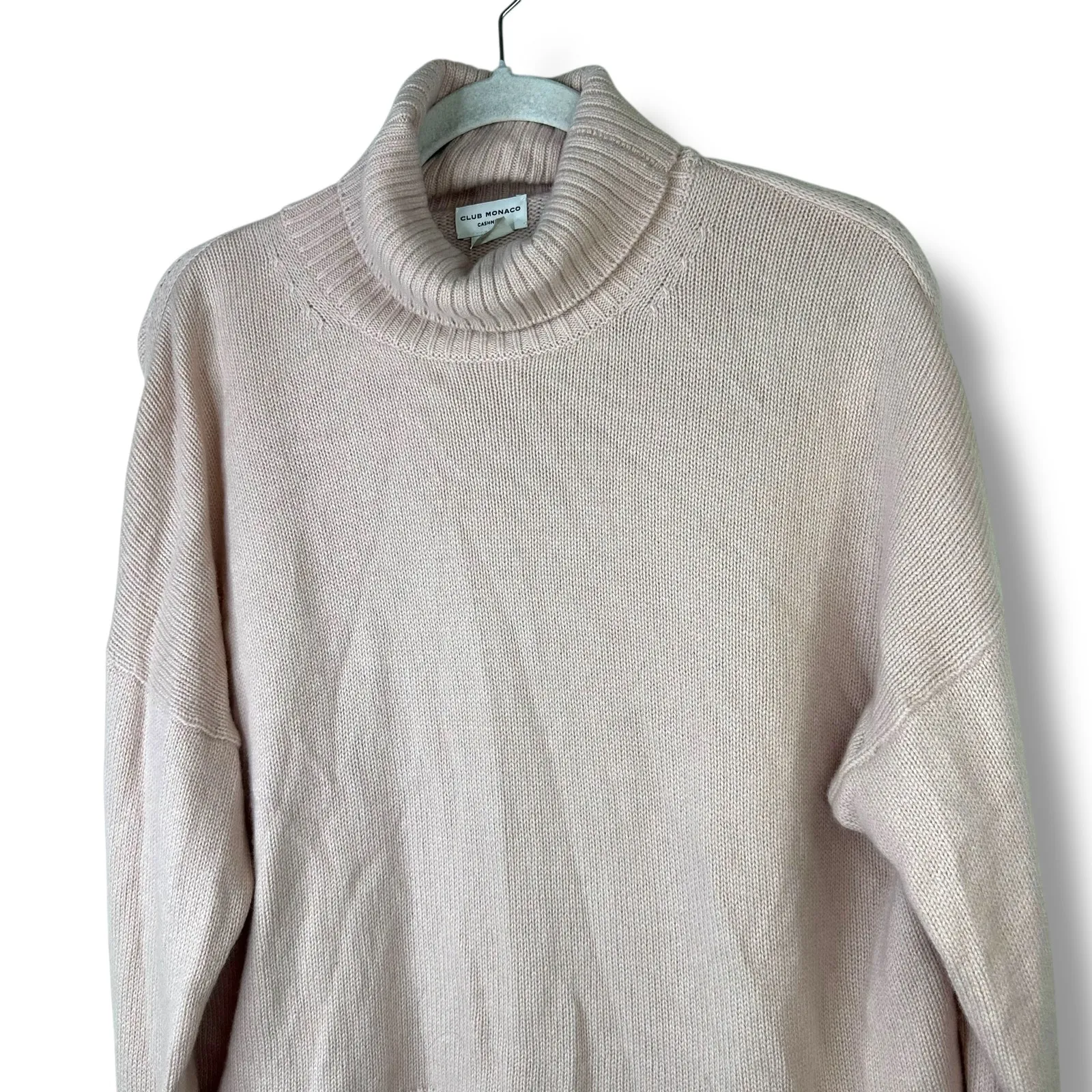 Club Monaco Cashmere Rose Pink Kirstin Cashmere Turtleneck Pullover Sweater - Image 6